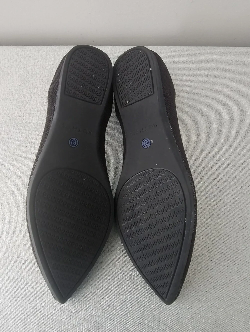 Rothy’s Womens The Point Ballet Flats Shoes Sz 8 Black Slip On Comfort Work